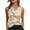 Apricot, variant on Women's Button Splicing V-Neck Sleeveless Top – Solid Color Casual Blouse, Effortless Everyday Fashion Lavender Purple，L