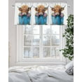 thumbnail image 5 of Highland Cattle Valances for Windows Farmhouse Cow Funny Animal Valance Rod Pocket Light Filtering Short Window Treatments Curtains for Kitchen Bathroom Living Room Bedroom, 1 Panel, 42 x 18 Inch, 5 of 7