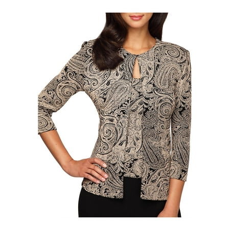 Alex Evenings Sleeveless - Glittery Paisley Print 2-Piece Set