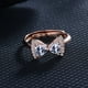 thumbnail image 5 of Mujeres Moda Anillo Abierto Anillos Ajustable Bow Knot Cubic Zirconia Anillos de Promesa para Ella, 5 of 6
