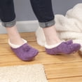 thumbnail image 3 of BambooMN Women's Fancy Yarn Slippers Non-Slip Cozy Lined - Purple - Medium - 1 Pair, 3 of 6
