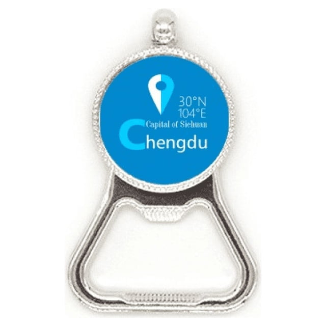 Chengdu geografía coordina viajes Acero inoxidable Metal cerveza tapa sacacorchos