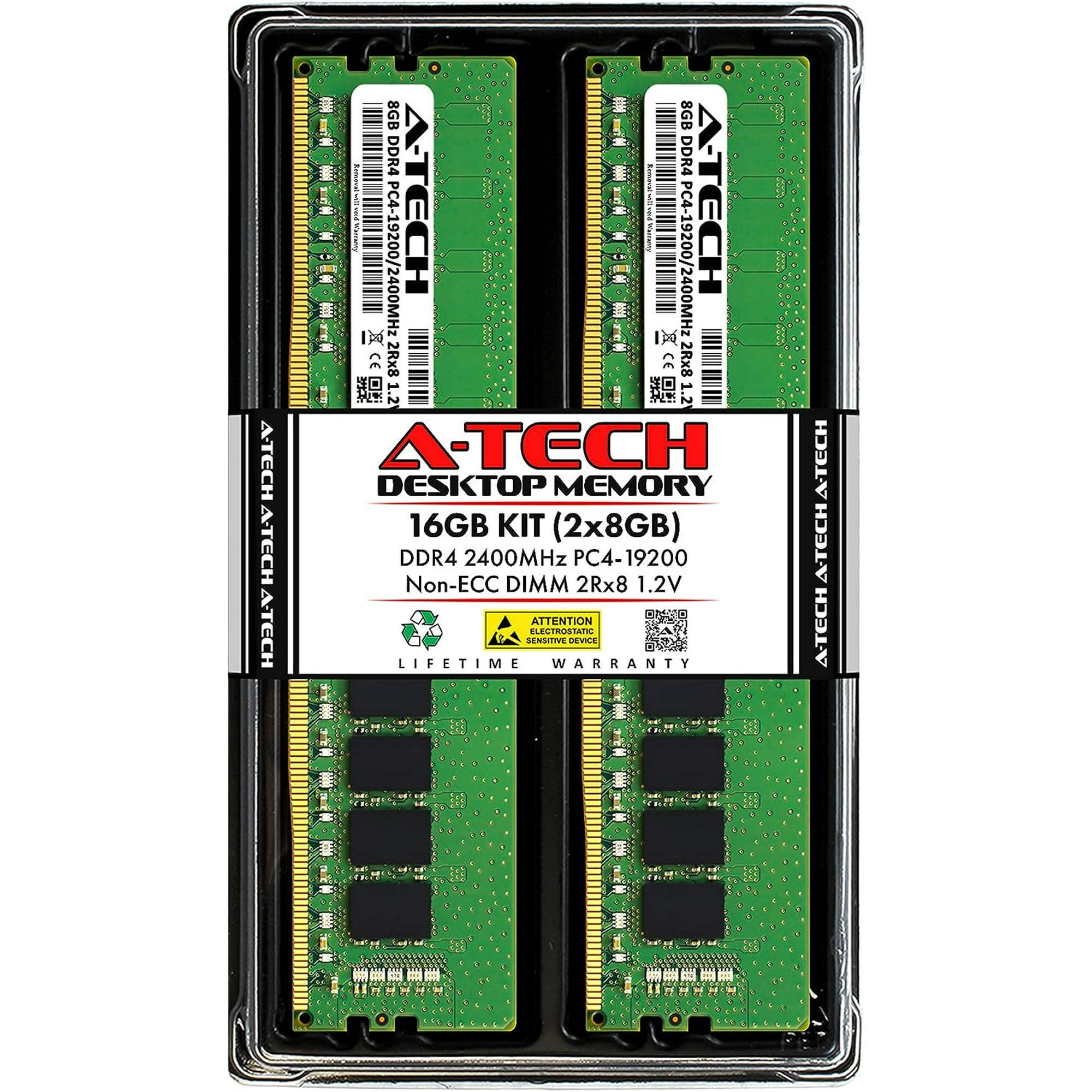 16GB Kit (2x8GB) DDR4 2400MHz PC4-19200 (PC4-2400T) CL17 UDIMM