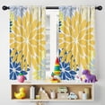 thumbnail image 5 of Blackout Kids Curtains,Yellow Floral and Petal Pattern Childrens Insulated Curtains Set Of 2,Bedroom Essentials,Toddler Room Decor 42x54in(106x137cm), 5 of 5
