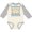 Natural and Heather, variant on Inktastic Happy Hanukkah Sweater Style Design with Menorah and Dreidel Boys or Girls Long Sleeve Baby Bodysuit