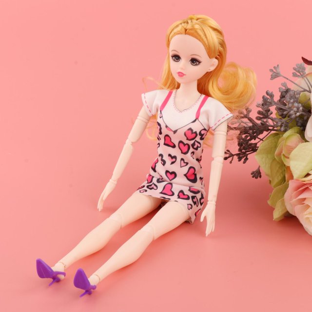 Muñeca de moda articulada flexible de 30cm CUTICAT con conjunto completo ropa peluca