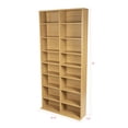 thumbnail image 5 of Bookcase and Bookshelf, Double Row 12-Grid Open Bookcase with Open Storage Shelves, Wooden Bookcase 11.75”L×27.6”W× 65”H, Tan, 5 of 5