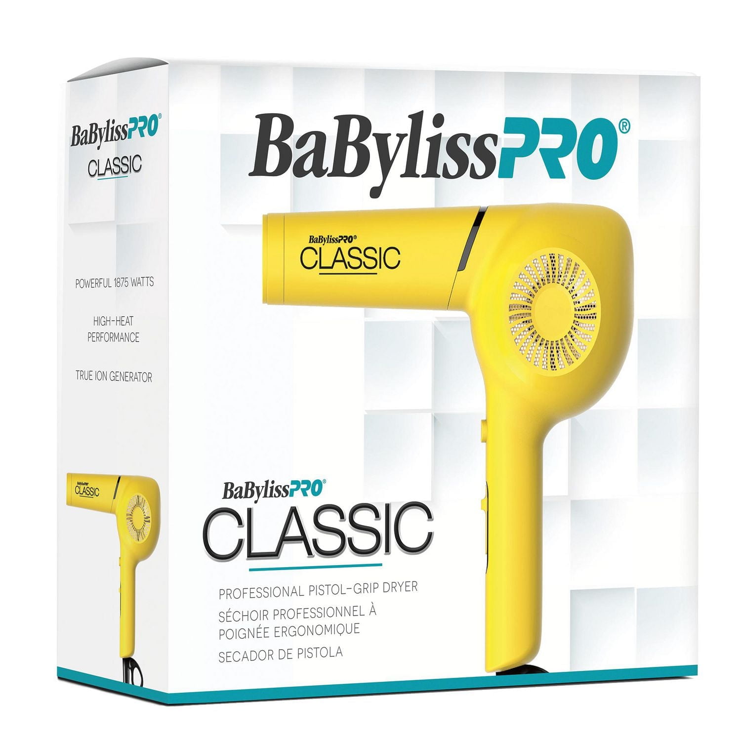 BaByliss PRO Classic Pistol-Grip Professional Hair Dryer