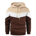thumbnail image 4 of SUYIDA Men's Pullover Hoodie Sweatshirt Zip Up Hooded Jacket Contrast Design Long Sleeve Casual Athletic Streetwear Top Warm Comfortable Outerwear for Everyday Wear Travel and Leisure, 4 of 4