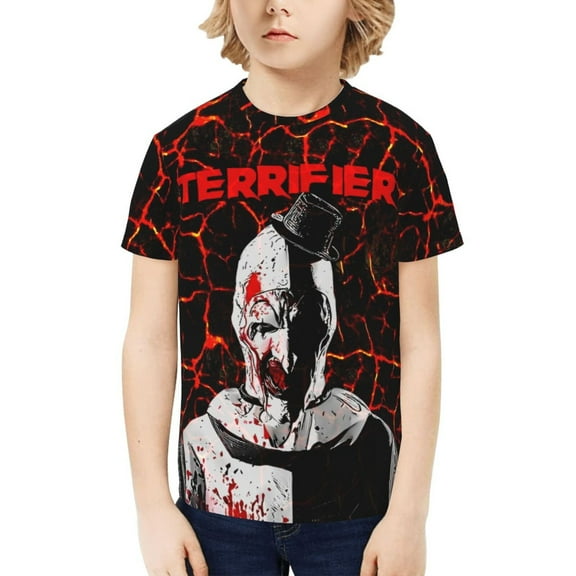 Terrifier 2 Kids T-Shirt 3d Printed Graphic T-Shirts Boys And Girls Short Sleeve Shirts For Youth Kids X-Small