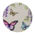 thumbnail image 2 of Awypu  Butterfly Lavender Round Tablecloth with Elastic Edged Spring Flower Fitted Table Cloths Cover Mat Washable Polyester Spill Proof Table Covers for Indoor outdoor Dinning Patio Table White, 2 of 7