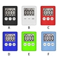 thumbnail image 4 of Justharion Kitchen Timer LCD Digital Electronic Count-down Timing Alarm Sports Gym Portable Battery Operated Household Supply White 1Set, 4 of 6