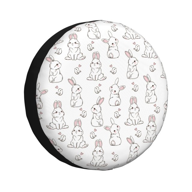 Balery Bunny And Bird Cubiertas para Neumáticos - Protector Resistente para Neumáticos de Camioneta, SUV, Remolque, Camper y RV-14 inch