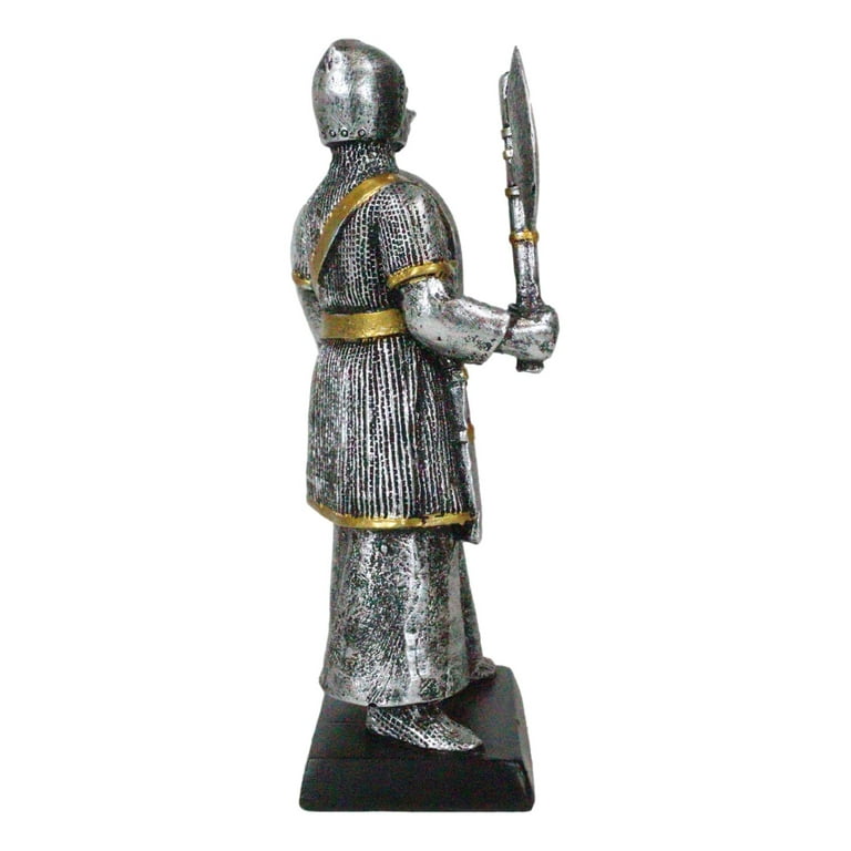 Medieval Knight Crusader Templar Sword Axe Shield Armor Mini Figurine Set  of 4 