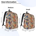 thumbnail image 3 of Honeii Funny Dogs Family Print Canvas College Laptop Backpack, Durable Rucksack Travel Notebook Bag School Backpack Book Bag for Men Women-Small, 3 of 7