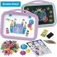 thumbnail image 2 of Crayola: Ready-To-Create: Magnetic Board Playset - Purple, Fairy-Tale Themed - Double-Sided, Dry-Erase/Chalk, Letters-Numbers, Stickers, Gears, Kid 3+, 2 of 7