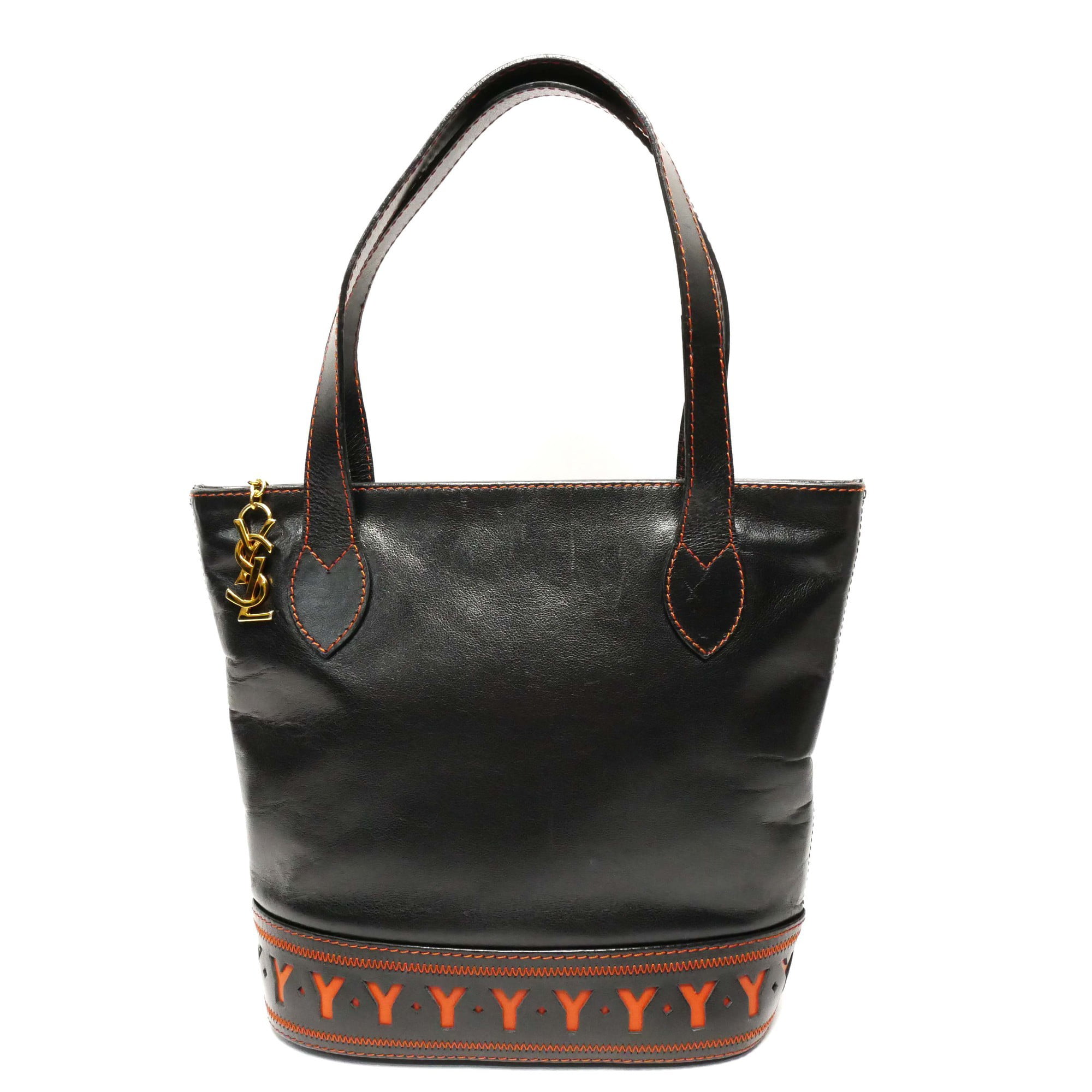 Yves Saint Laurent Brown/Tan Coated Canvas And Leather Vintage Shoulder Bag Yves  Saint Laurent | TLC