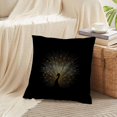 thumbnail image 4 of LALILO Throw Pillow Covers Golden Peacock Peacock Feather Animal Cushion Cover 18" x 18", 1004 Pack, 4 of 6
