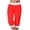Red, variant on cocolona Womens Summer Capri Pants Gym Workout Yoga Pants Elastic Waisted Casual Cropped Sweatpants with Pockets