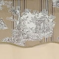 thumbnail image 4 of RLF Home French Tableau Classic Toile Stripe and Solid Fabric Gimp Trim Ivory Lining No Header Glory Valance 50" X 16" Camel, 4 of 4