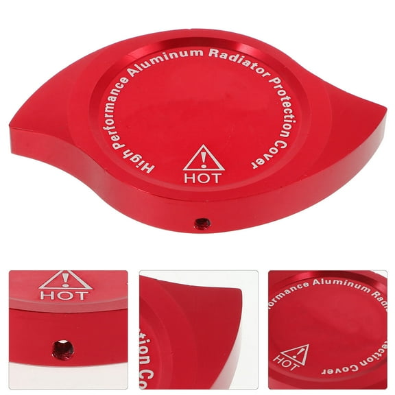Luxshiny Red Metal Engine Radiator Cap Replacement Coolant Reservoir Cover for Car Exterior