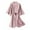 Pink, variant on CFLVAEK Silk Robes for Women Lightweight Short Kimono Robe with Belt Soft 3/4 Sleeve Sleepwear Elegant Bridesmaids Robes Solid Color Fall Robes Black M