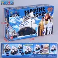 thumbnail image 3 of Hot Anime One Piece Marine Pirate Boat Thousand Sunny Figurines Statue Pvc Action Figure Collection Model Assembled Ship Toy, 3 of 5