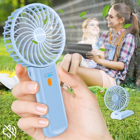 Breezefan Ventilador Mini Portátil 3 en 1 Recargable 20H Azul