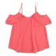 thumbnail image 1 of bar III Blusa de punto drapeado para mujer, rosa, XX-Small, 1 of 2