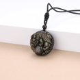 thumbnail image 3 of shiyou-Protection Amulette Pixiu Pi Yao Pendentif Collier en Obsidienne Dorée, 3 of 4