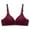 Wine, variant on QLEICOM Everyday Bras for Women, Women's Comfort Lift Wirefree Bra Print Gathered Together Daily Bra Underwear No Rims Bras No Underwire Black Cup 34/75A