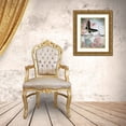 thumbnail image 3 of Frank, Assaf 12x14 Gold Ornate Wood Framed with Double Matting Museum Art Print Titled - Eiffel tower with butterfly and roses overlay, 3 of 4