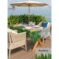 thumbnail image 4 of Outdoor Tablecloth with Umbrella Hole and Zipper, Grey Christmas Rectangle Table Cloth 54x80 Inch Waterproof Tablecloth, Green Xmas Tree Snowflake Stars Winter Picnic Table Cover for Patio Camping, 4 of 7