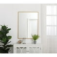 thumbnail image 3 of Metal frame rectangle mirror 27 inch in Brass, 3 of 13