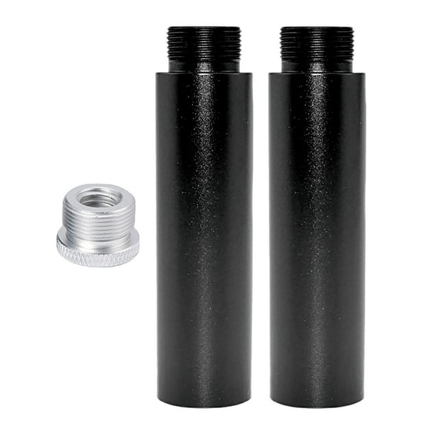 2x Tube d'Extension pour Support de Micro en Alliage d'Aluminium & Adaptateur en Métal pour Support de Bras, F5B
