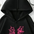 thumbnail image 3 of Oversized Zip Up Hoodie for Women Men Gothic Spider Web Heart Graphic Sweatshirt Punk Harajuku Alt Emo Streetwear, 3 of 3