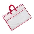 thumbnail image 1 of Organizador de ropa, bolsa de almacenamiento de mantas, contenedor de almacenamiento, organizador de armario transparente, bolsa de edredón para borde rojo, 1 of 8