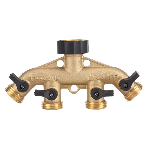Way Brass Ball Valve,3/4 Inch Brass 4 Hose Tap Connector Way Valve Splitter World-Class Design