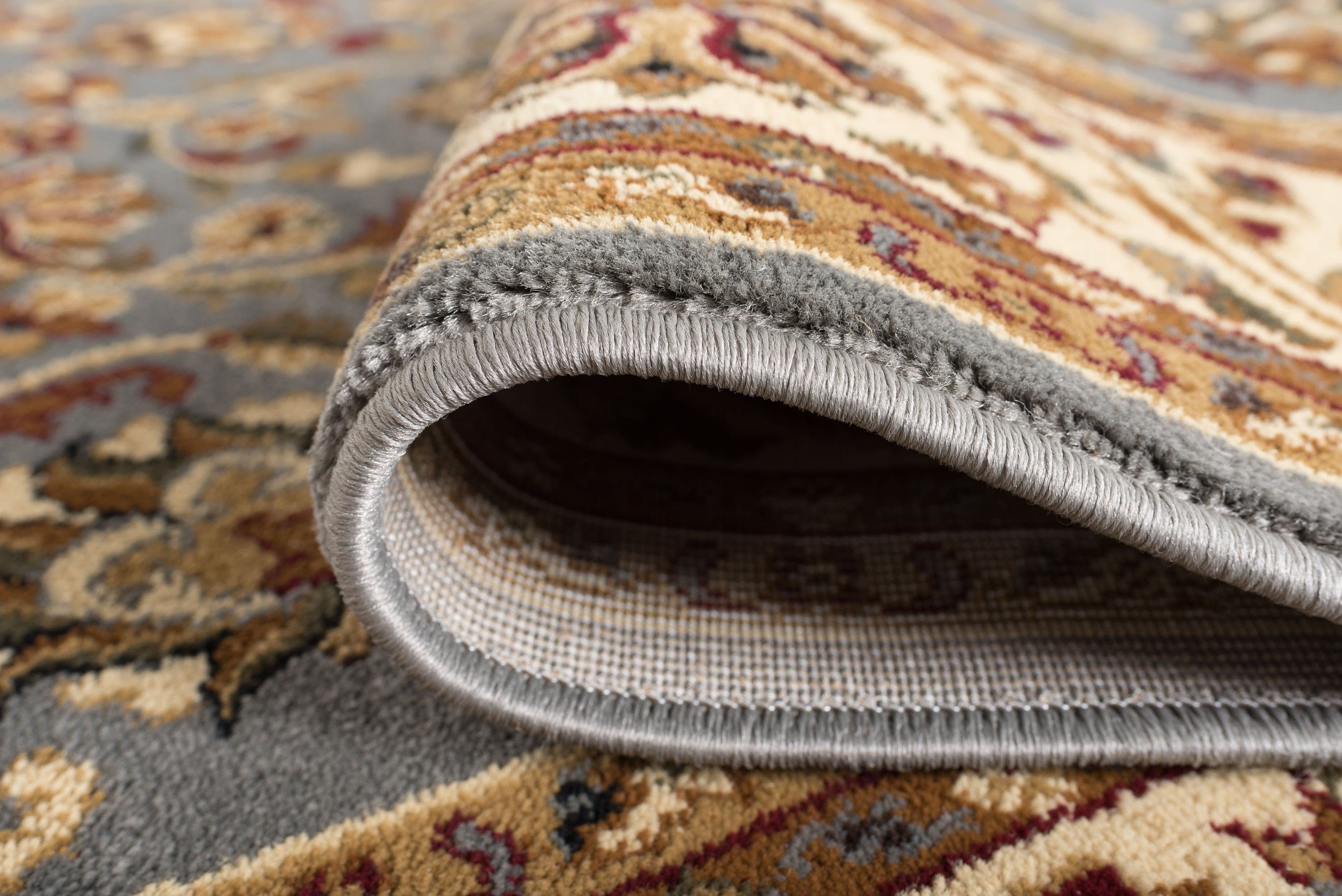 Traditional 2x8 Area Rug (2'3'' x 7'3'') Border Blue, Beige Indoor Runner Easy to Clean
