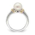 thumbnail image 2 of Shey Couture  Sterling Silver Rhodium-plated with 14K Accent 8-9mm Freshwater Cultured Pearl Ring, 2 of 4