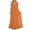 Orange, variant on Tqyyweavej Women's Backless Cami Dresses Linen A-Line Flowy Solid Color Dress Spaghetti Strap Back Tie Maxi Dress with Ruffle Hem Summer Dresses for Women