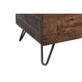 thumbnail image 4 of Belmont Home Emilia 17.75" Acacia Wood and Metal Storage Cube Trunk in Brown, 4 of 10