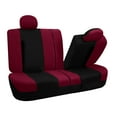 thumbnail image 2 of FH Group Light & Breezy Seat Covers for Auto, 4 Headrests Auto Seat Covers Set, Burgundy and Black, 2 of 7