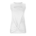 thumbnail image 6 of Mittory Women's Casual Crewneck Cut Out Twist Front Sleeveless Tank Top Blouse Shirt, 6 of 8