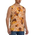 thumbnail image 2 of JUNZAN Hippie Ditsy Floral Men's Sleeveless T Shirts,Sleeveless Muscle Shirts,Sizes S-3XL, 2 of 8