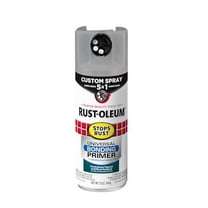 Rust-Oleum 384761 Stops Rust Custom Spray 5-in-1 Universal Bonding Primer Spray, 12 oz, Flat Gray