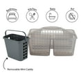 thumbnail image 3 of Bath Bliss 2 in 1 Plastic Portable Bath Tote Shower Caddy, Gray, 3 of 12