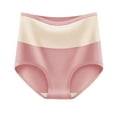 thumbnail image 2 of HVOBTTY High Waisted Soft Underwear for Women, Womens Underwear, Women's Solid High Waist Tummy Controlling Warm Underwear Underwear Briefs Pink, XXL, 2 of 4