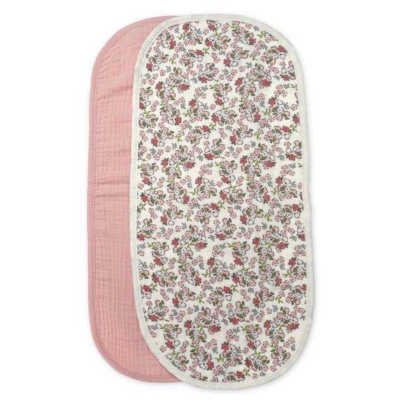 Carter's Child of Mine Infant Girl Burp Cloths, 2 Pack, one size