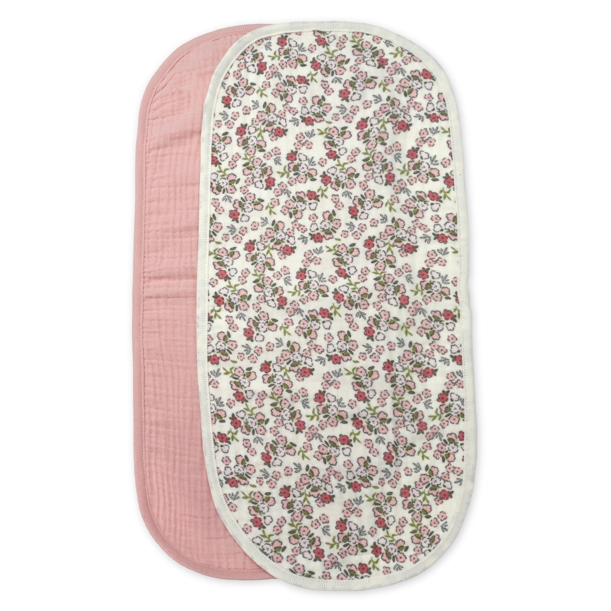 Carter's Child of Mine Infant Girl Burp Cloths, 2 Pack, one size